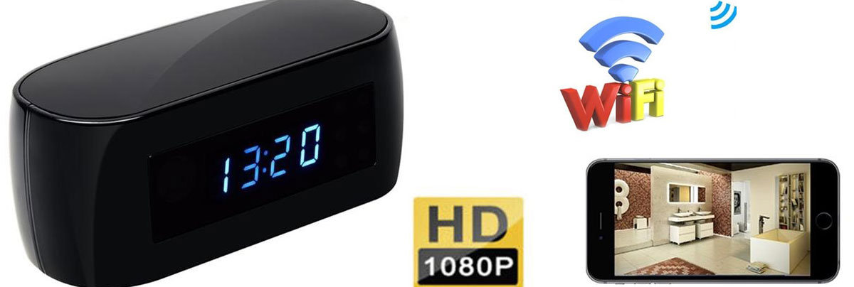 Spy kamera stoni sat wifi full hd black